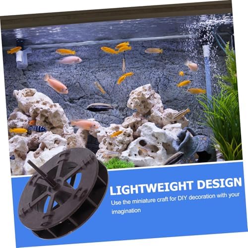 Cabilock 2pcs Rotating Water Wheel Fountain Decor