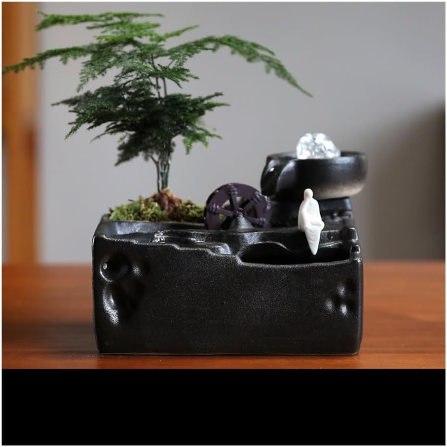 Zen Water Fountain Indoor Desktop Decor Stone Waterfall
