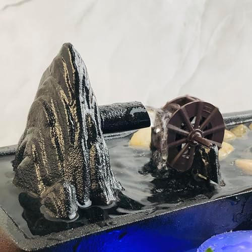 Elegant Black Ceramic Tabletop Waterfall Fountain