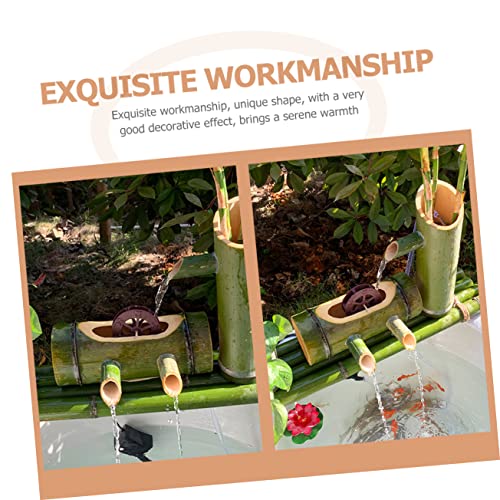 Homoyoyo 2pcs Miniature Water Fountain Wheels Decor