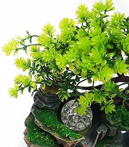 Modern Tabletop Water Fountain with LED Lights for Home Office Decor