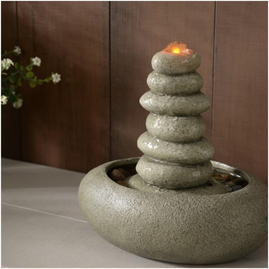 Desktop Fountain with Gurgling Water for Living Room Decor