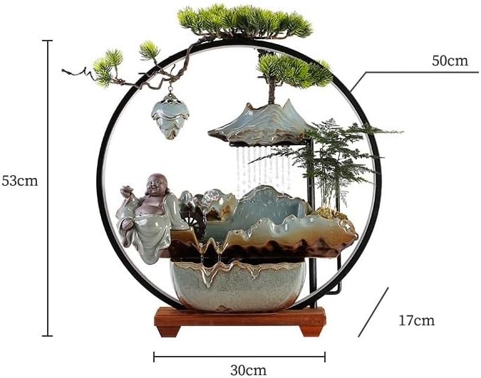 Aesthetic Indoor Water Fountain with Wealth Symbol Design