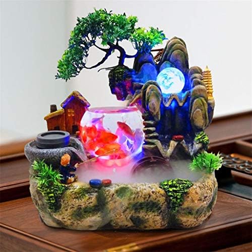 Resin Rockery Water Fountain for Office Desk Home Decoration