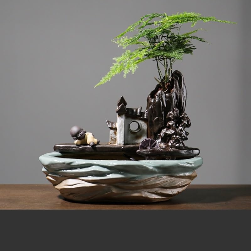 Zen Indoor Water Fountain with Rockery Design