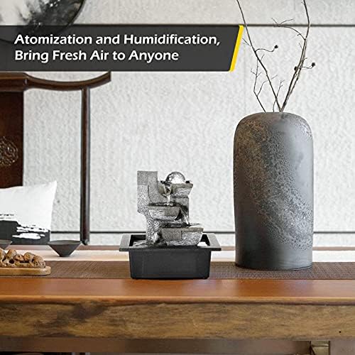 Dyna-Living Indoor Tabletop Water Fountain with LED Lights