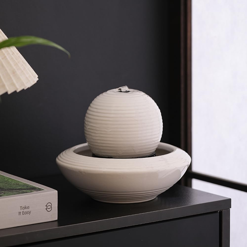 Ceramic Tabletop Fountain for Indoor Home Decoration