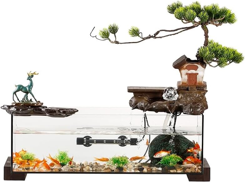 Indoor Fountain Tabletop Fountain with Flowing Water for Home Office Decor