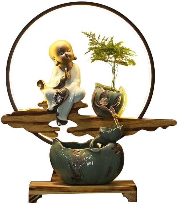 Indoor Fountain Tabletop Water Feature for Office and Home Decor