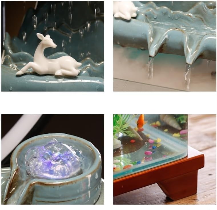Indoor Fountain Tabletop Landscape Decor for Home Office