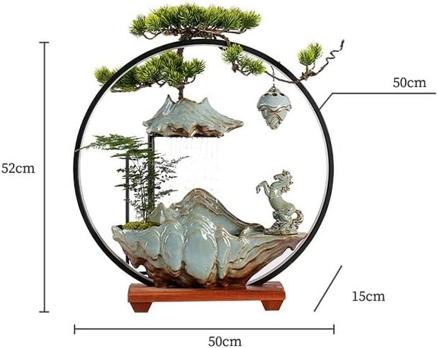 Indoor Lucky Water Fountain with Zen Waterfall Design