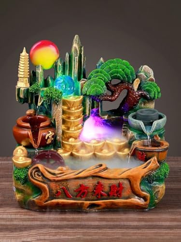Ecqizer Jinbao Rockery Water Fountain Feng Shui Decor