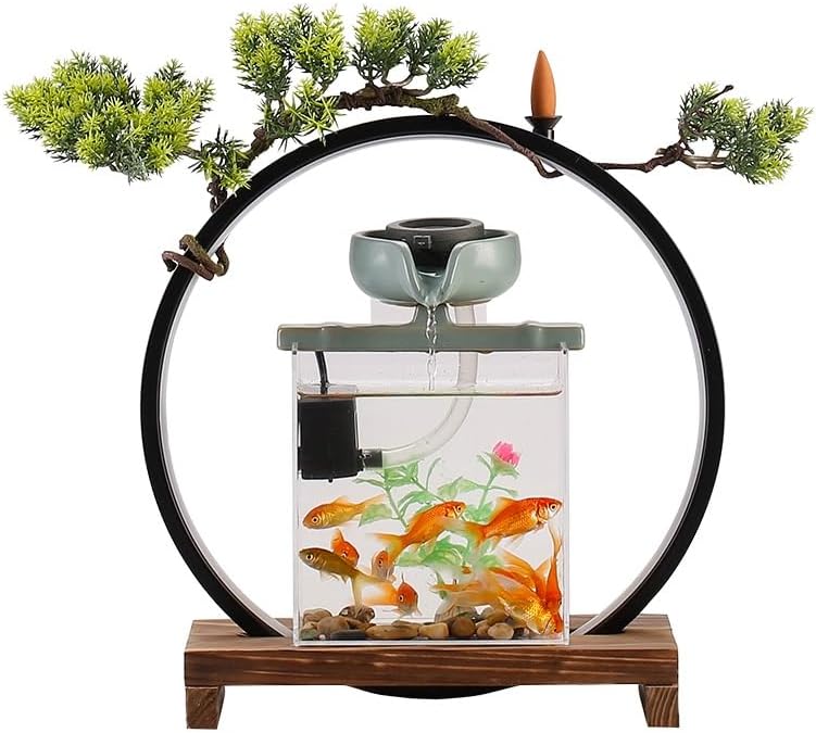 Indoor Tabletop Fountain with Flowing Water Decor