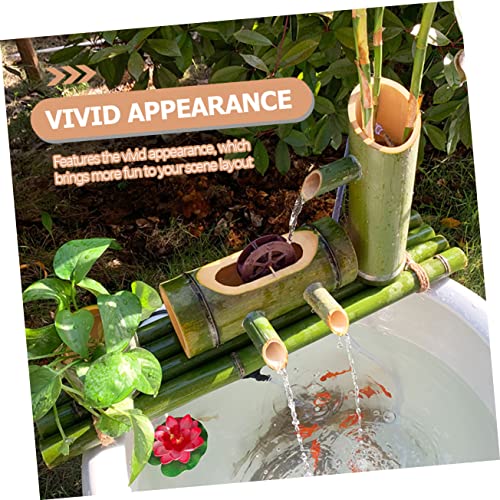Homoyoyo 2pcs Miniature Water Fountain Wheels Decor