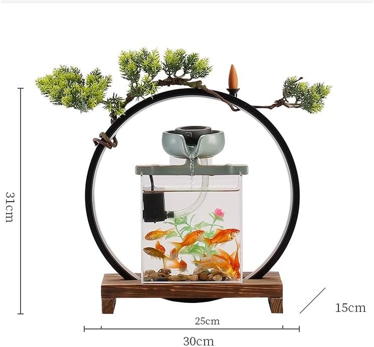 Indoor Tabletop Fountain with Flowing Water Decor