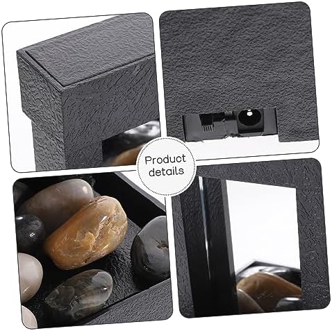 SOLUSTRE Running Water Ornament Desktop Fountain Zen Decor for Home Office Bedroom