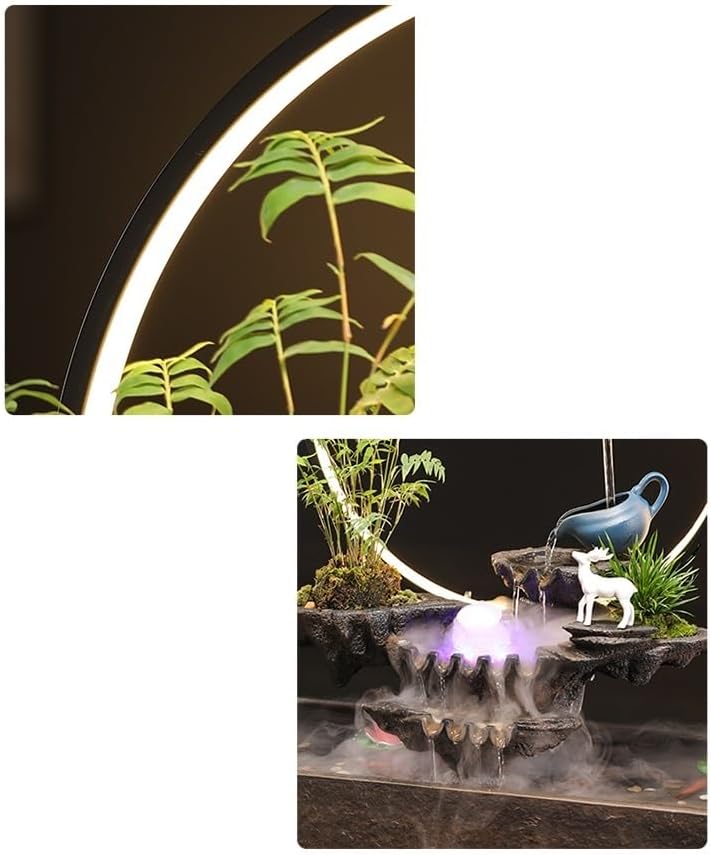 AQWASYUTER Indoor Water Fountain Decor with Circulating Waterfall