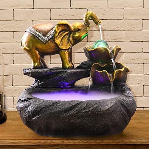 Modern Tabletop Water Fountain with LED Light and Humidifier Function