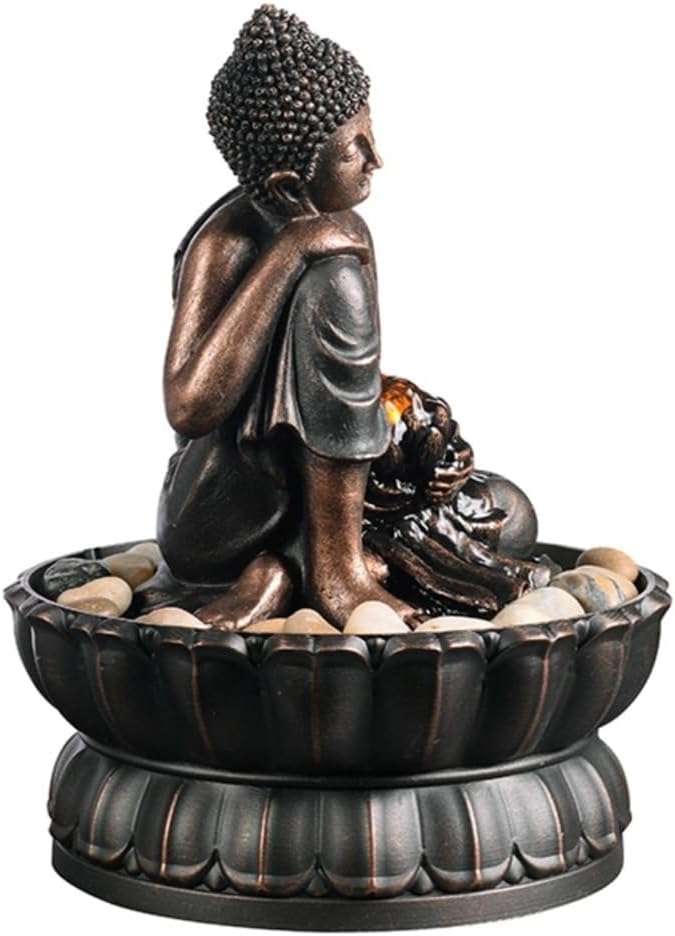 Buddha Desktop Fountain with Flowing Water Design