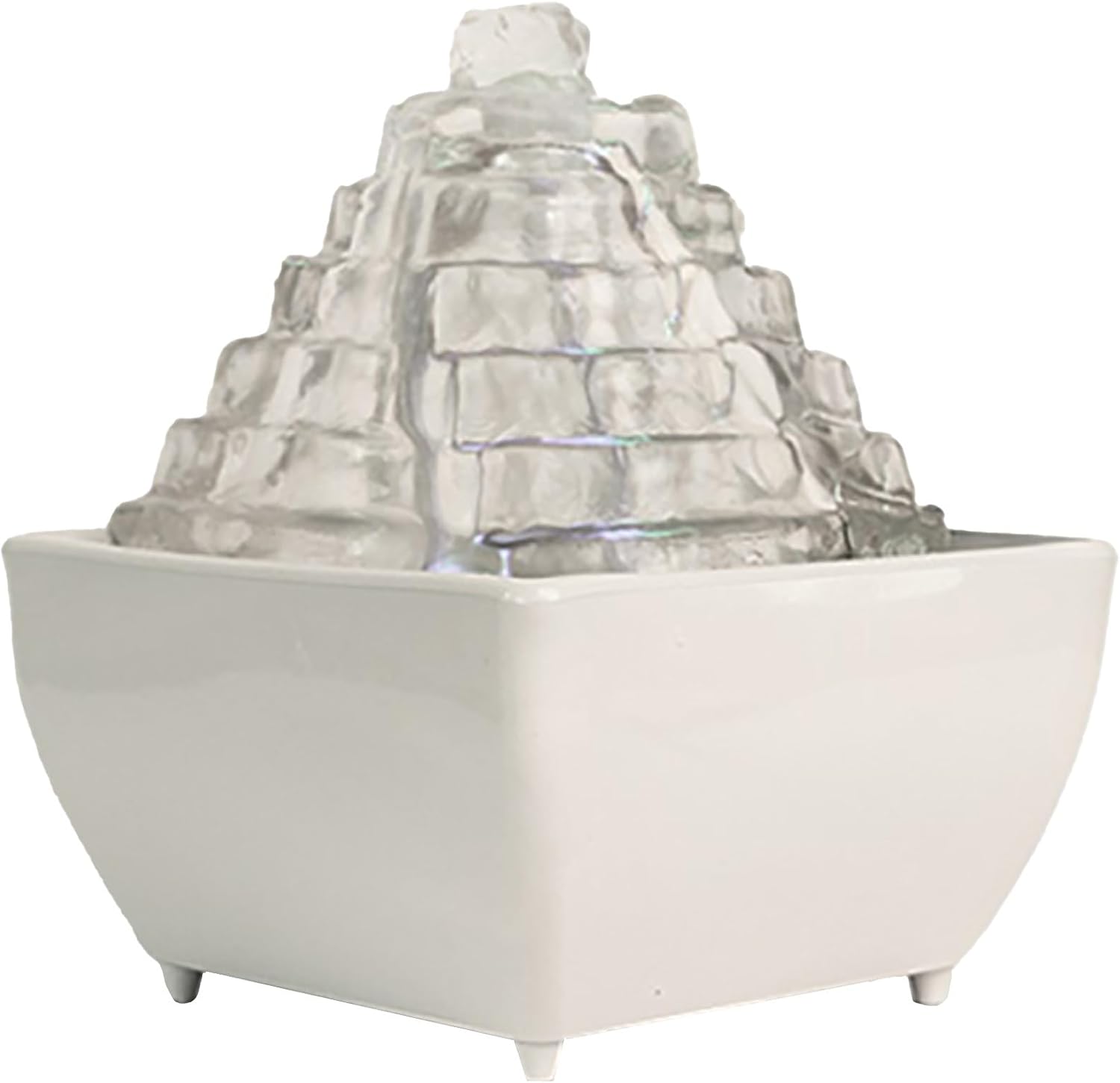 Ceramic Indoor Fountain with LED Light for Home and Office