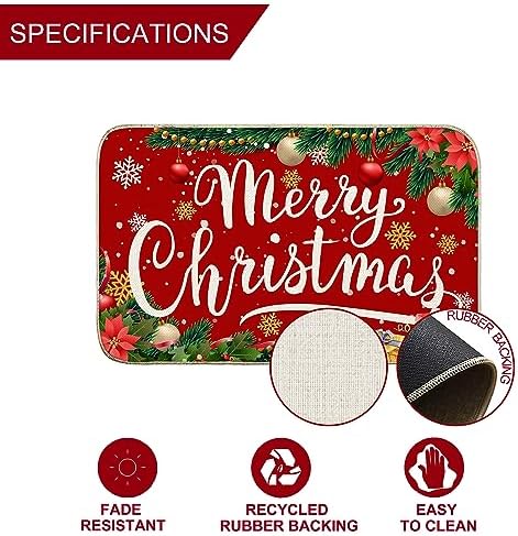 Unibyby Christmas Door Mat Outdoor 17x29 Inch