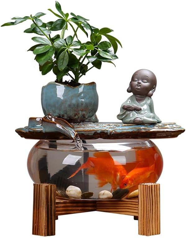 Modern Indoor Water Fountain with Goldfish Decoration