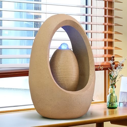 Fengshui Caishen Tabletop Water Fountain for Meditation and Relaxation 1