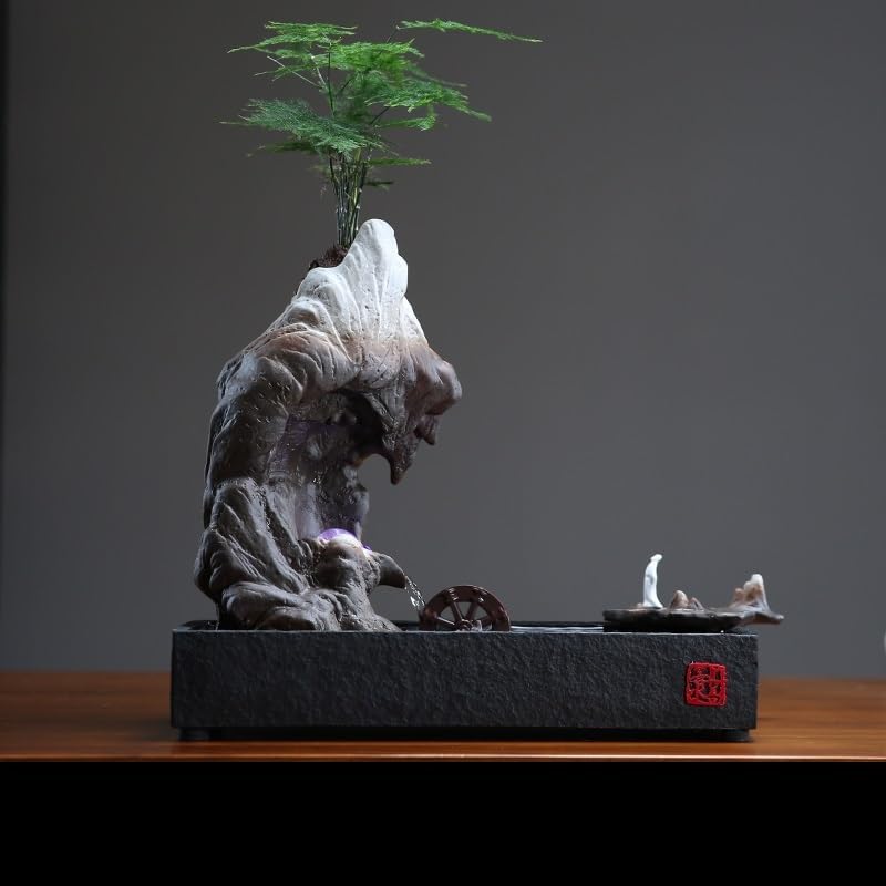 Zen Waterfall Tabletop Fountain Decor Humidifier