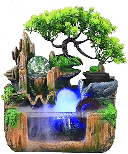 CaLaOCO Indoor Fountain Rockery with Atomizer and LED Light 1