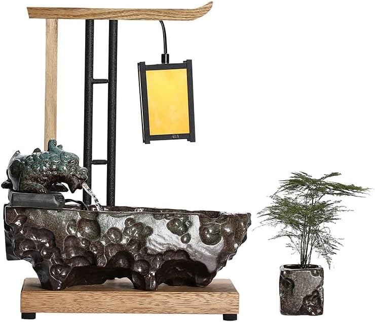 Modern Indoor Ceramic Tabletop Fountain for Home Office Decor