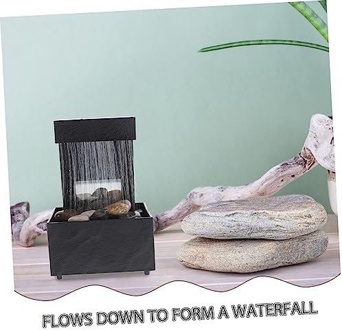SOLUSTRE Running Water Ornament Desktop Fountain Zen Decor for Home Office Bedroom
