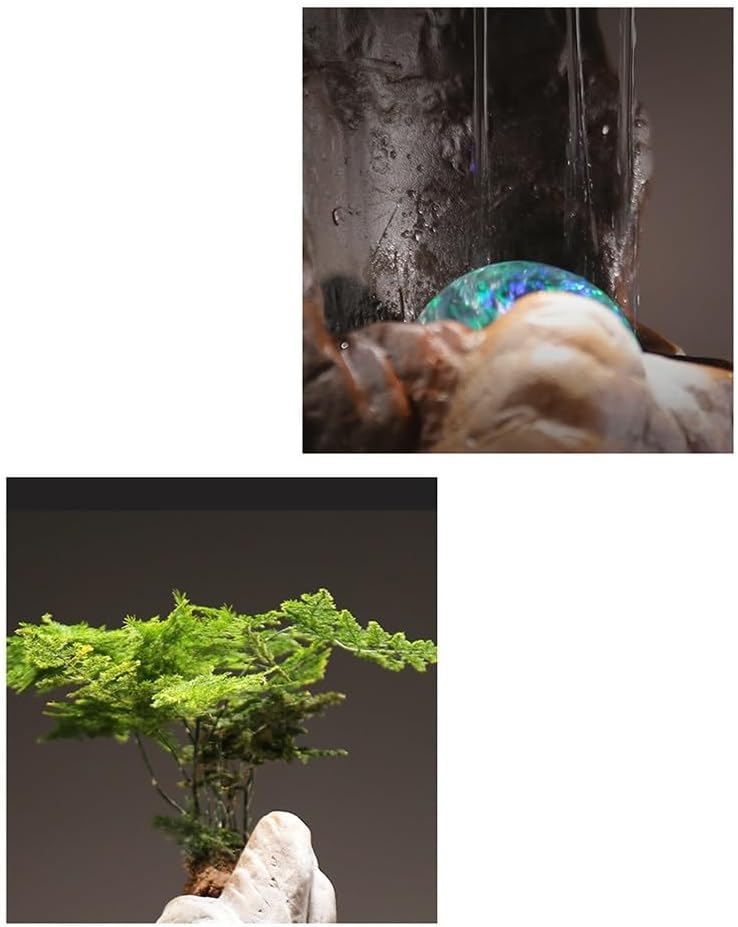 Indoor Water Fountain with Goldfish and Light Ring