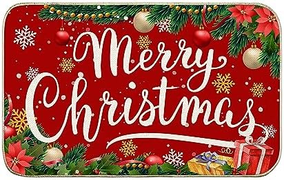 Unibyby Christmas Door Mat Outdoor 17x29 Inch