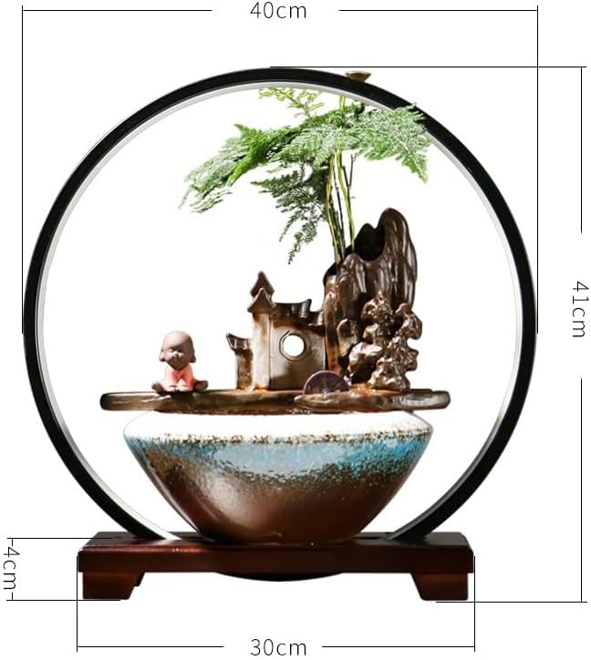 AQWASYUTER Indoor Tabletop Water Fountain Decor