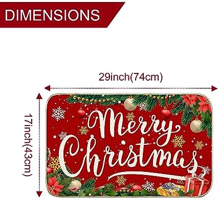 Unibyby Christmas Door Mat Outdoor 17x29 Inch