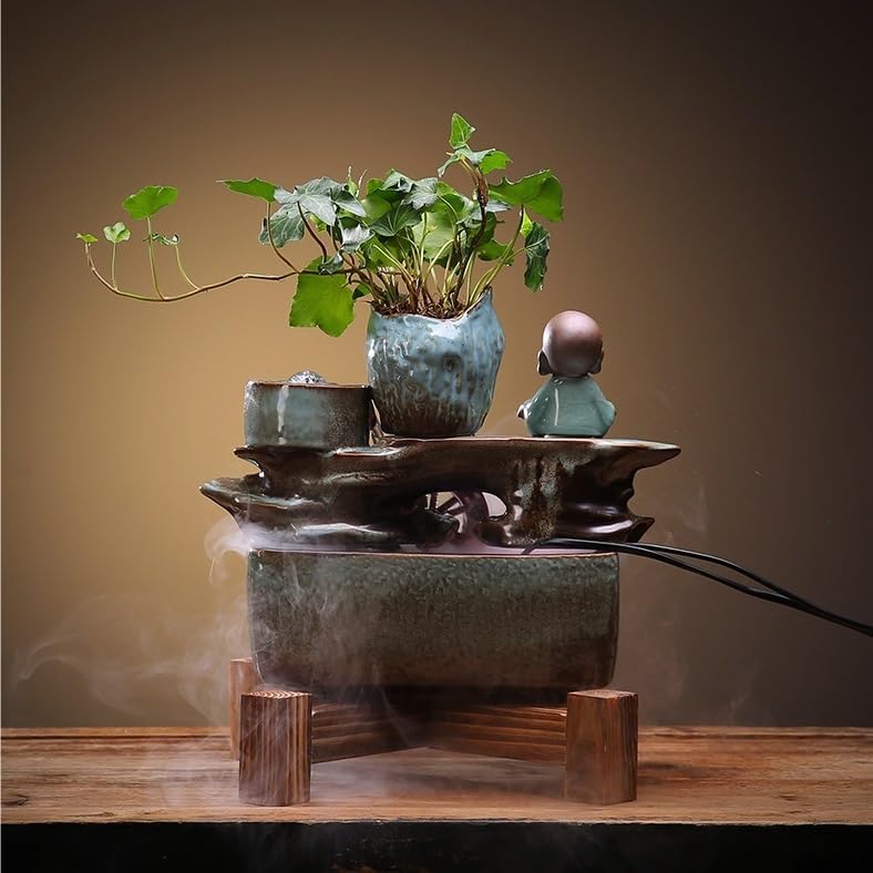 Indoor Ceramic Tabletop Fountain for Home Decor