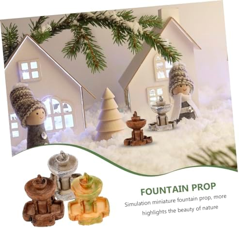 POPETPOP 3Pcs Miniature Fountain for Tabletop Decoration