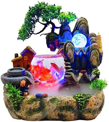 Resin Rockery Water Fountain for Office Desk Home Decoration