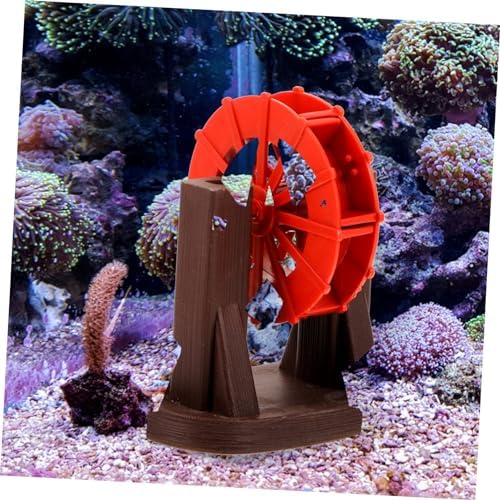 Vintage Style Micro Water Wheel Fountain Decor for Fish Tank and Zen Garden