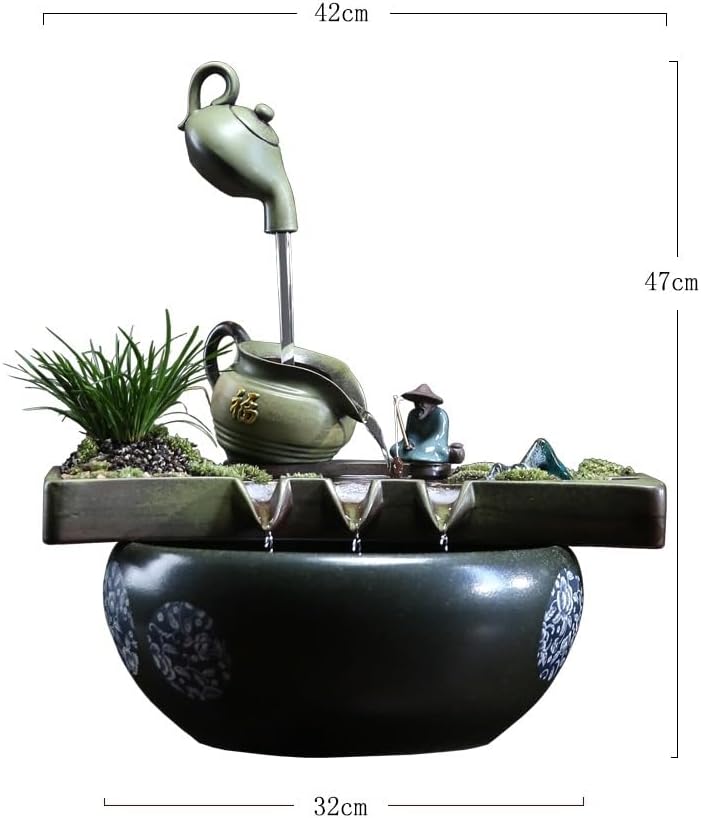 Zen Indoor Water Fountain Decor for Living Room and Office