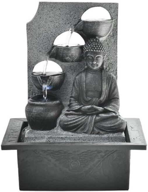 Zen Buddha Water Fountain for Desk and Home