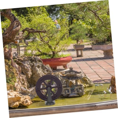 PRETYZOOM 2pcs Mini Water Wheel Fountain Decor for Home Aquarium Tabletop Garden