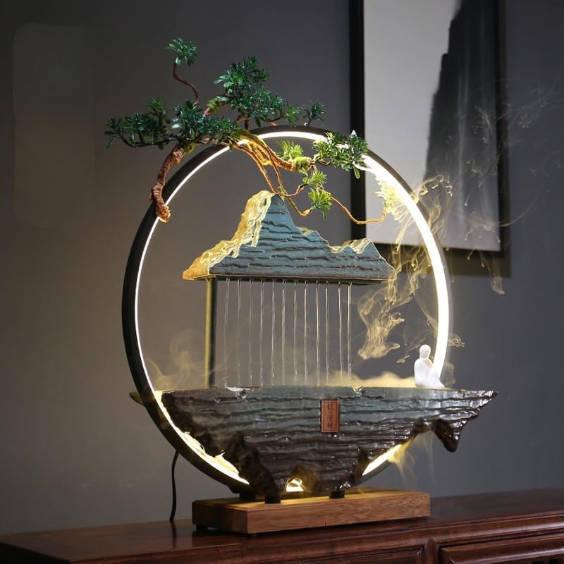 Stylish Indoor Fountain with Zen Waterfall Design for Home and Office
