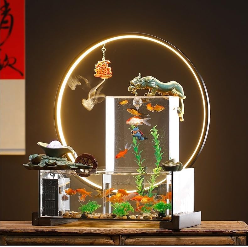 Modern Indoor Tabletop Water Fountain for Home Office Decor