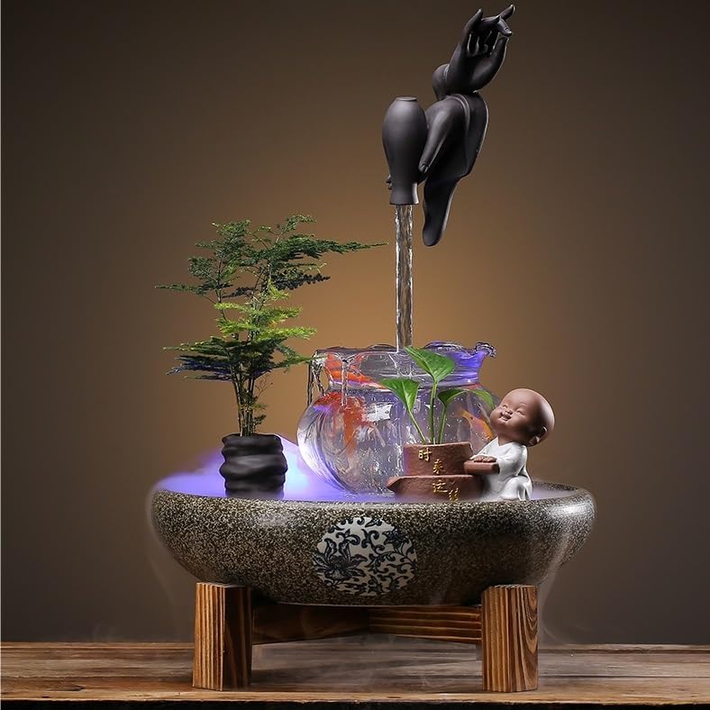 Elegant Indoor Tabletop Water Fountain for Home and Office Decoration