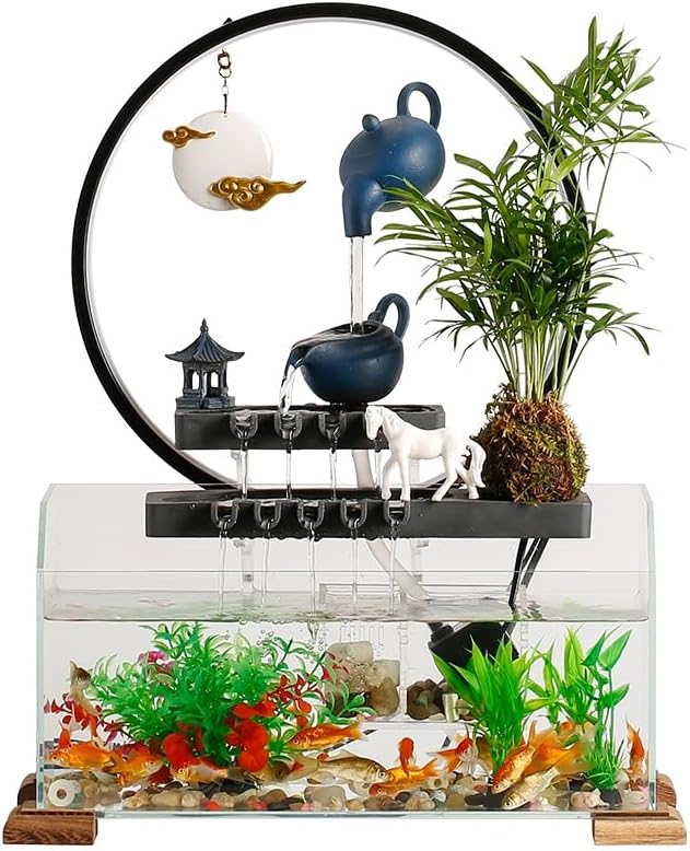 Indoor Fountain Tabletop Water Feature for Home Office Decor