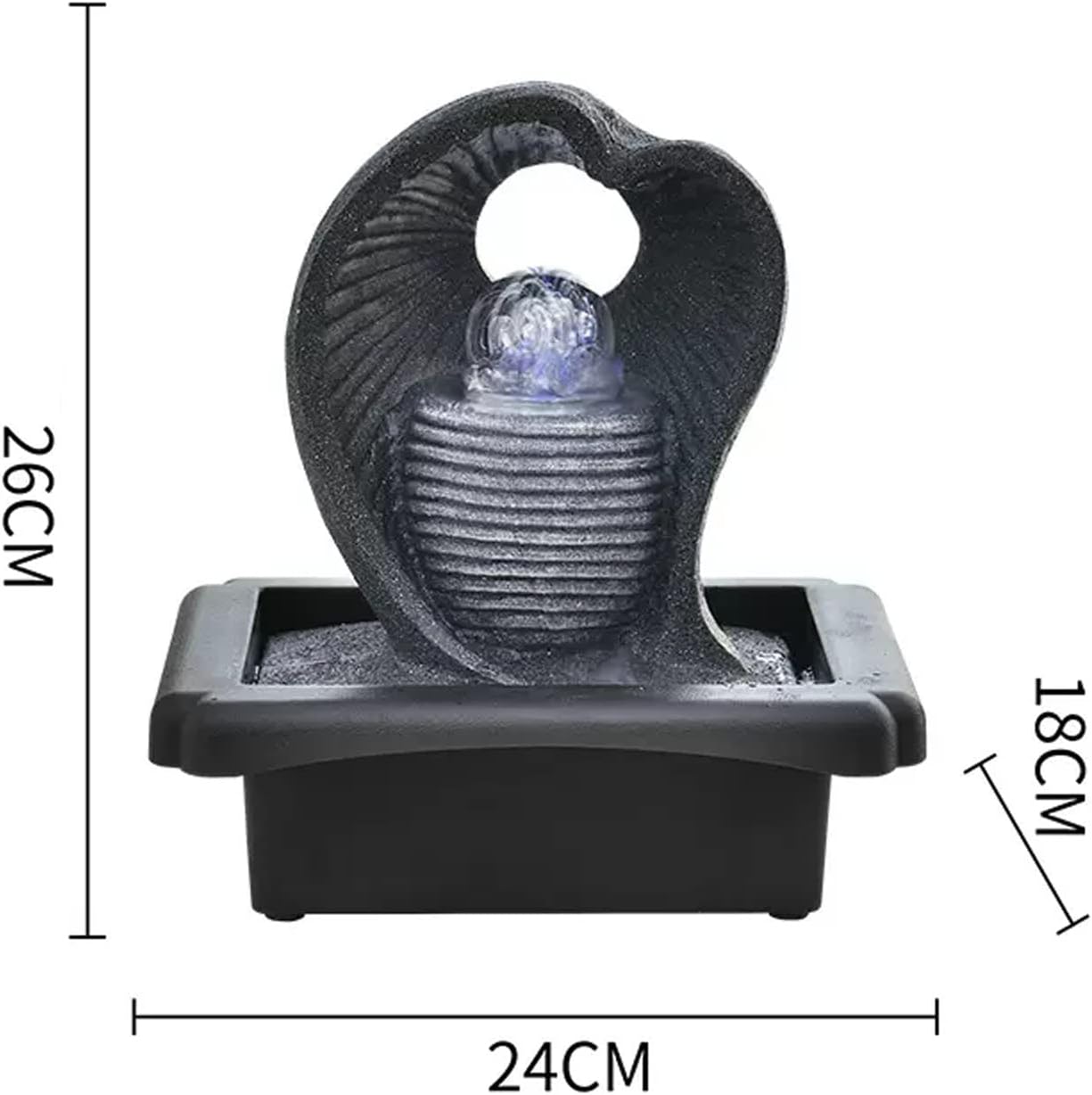 Elegant Desktop Water Fountain with Rolling Ball for Home Office Feng Shui Decor