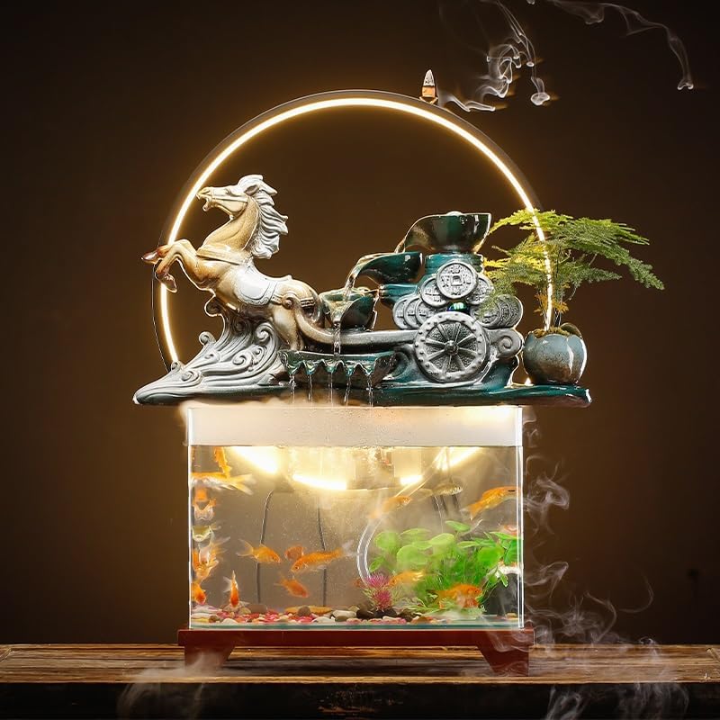 Chinese Style Tabletop Indoor Fountain with Water Flow