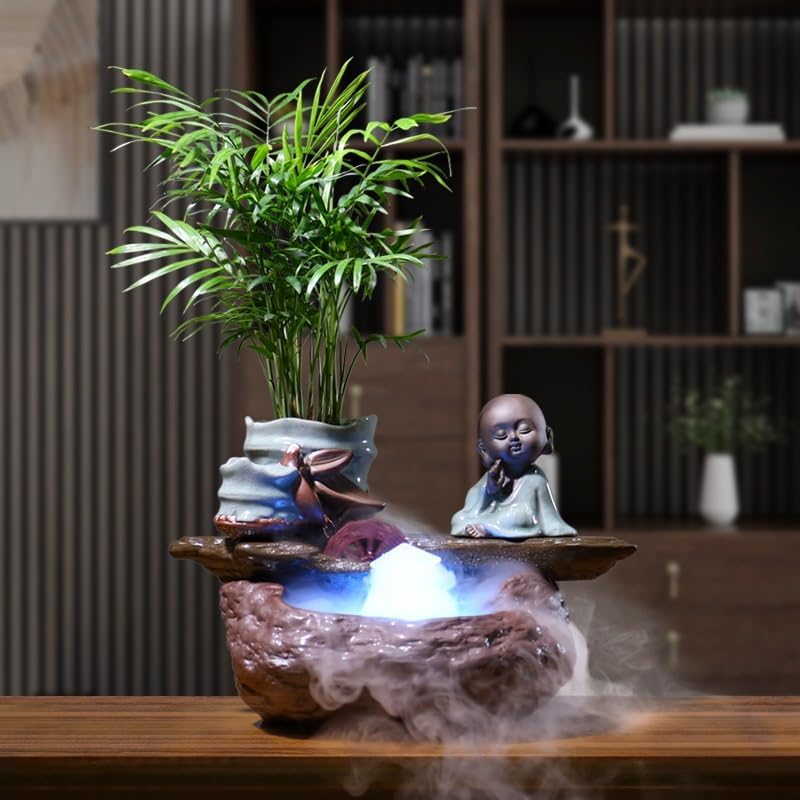 AQWASYUTER Zen Style Water Fountain for Desk and Home Decor