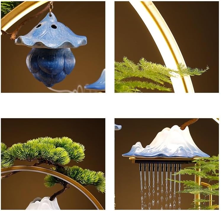 Ceramic Tabletop Fountain with Water Flow and Zen Design
